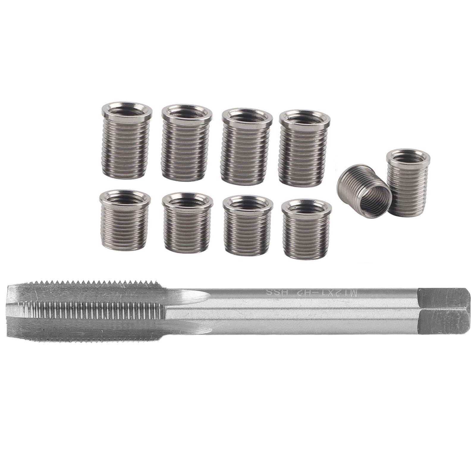 Strumento Riparazione della Filettatura Candela, Bullone M10X1.0 In Metallo alta Velocità e Inserti Rubinetti M12X1.0 Accessori Auto Hardware Universale Motori Candele Strumenti Accension