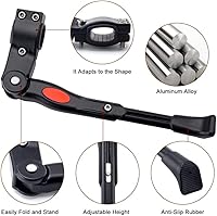 Vista 2 de Adjustable Bike Kickstand Aluminum Rear Side Bicycle Stand for Bike 22"-26
