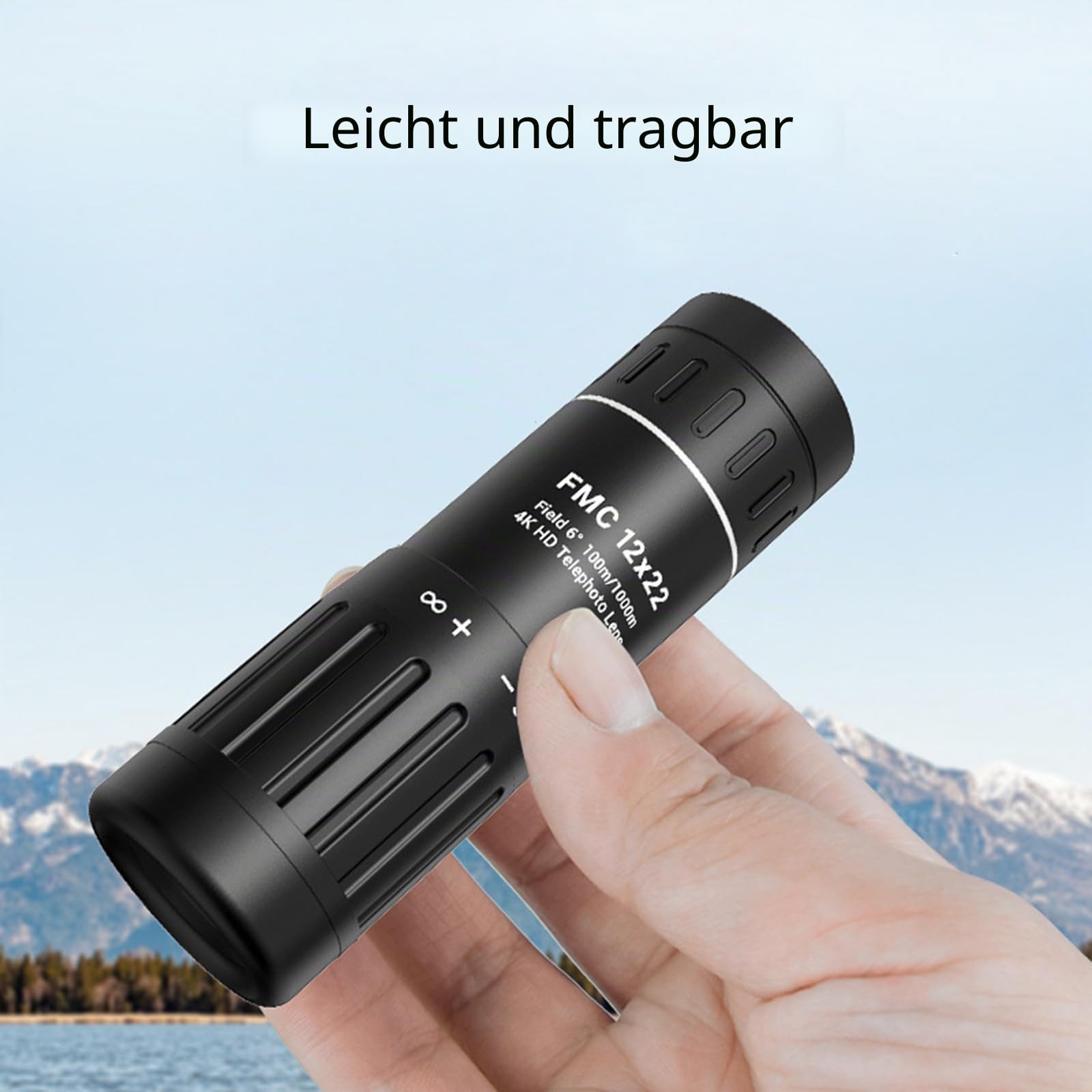 Precisions Optischer Entfernungsmesser Monokular 12-fach vergrößern leichte Entfernungsmesser für Beobachtung im Freien & Entfernungsmessung Sichtabsehen Monokular