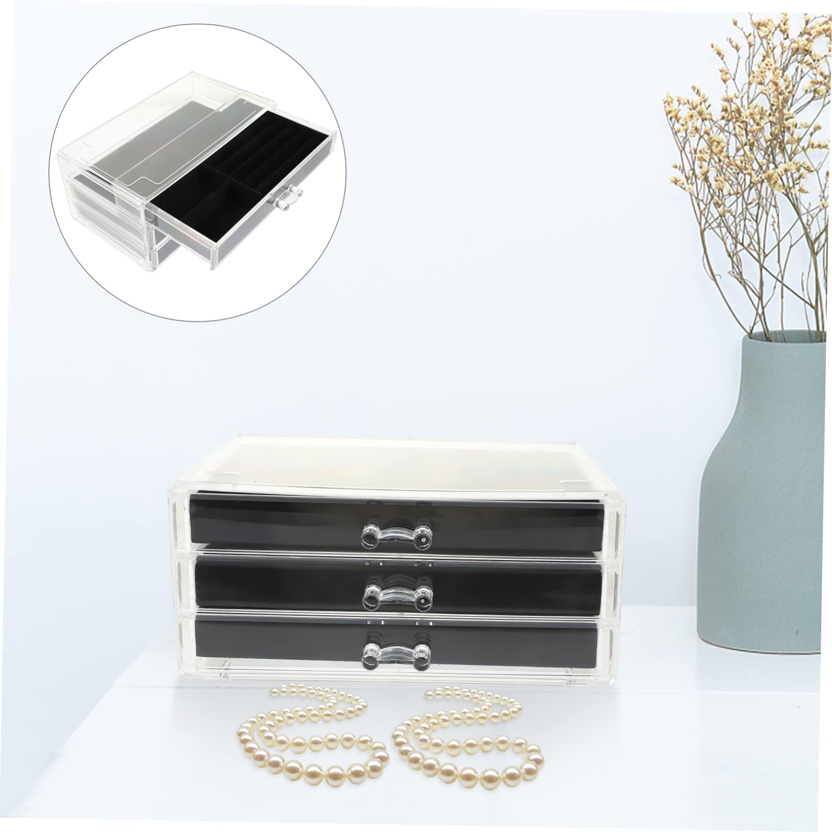 Abaodam Scatola Portaoggetti Per Orecchini Contenitore Per Gioielli Organizer Da Viaggio A 3 Strati Custodia Per Orecchini Custodia Per Collane Organizer Per Trucco