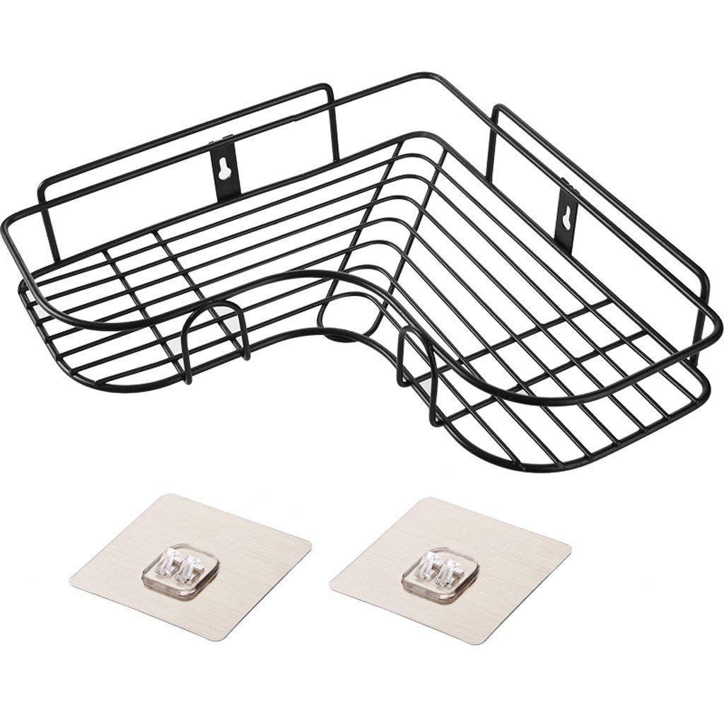 Wall Mounted Shower Storage Corner Shelf Holder Stainless Steel Wall Hanging Shelves for Bathroom and Kitchen (Black)-image-19