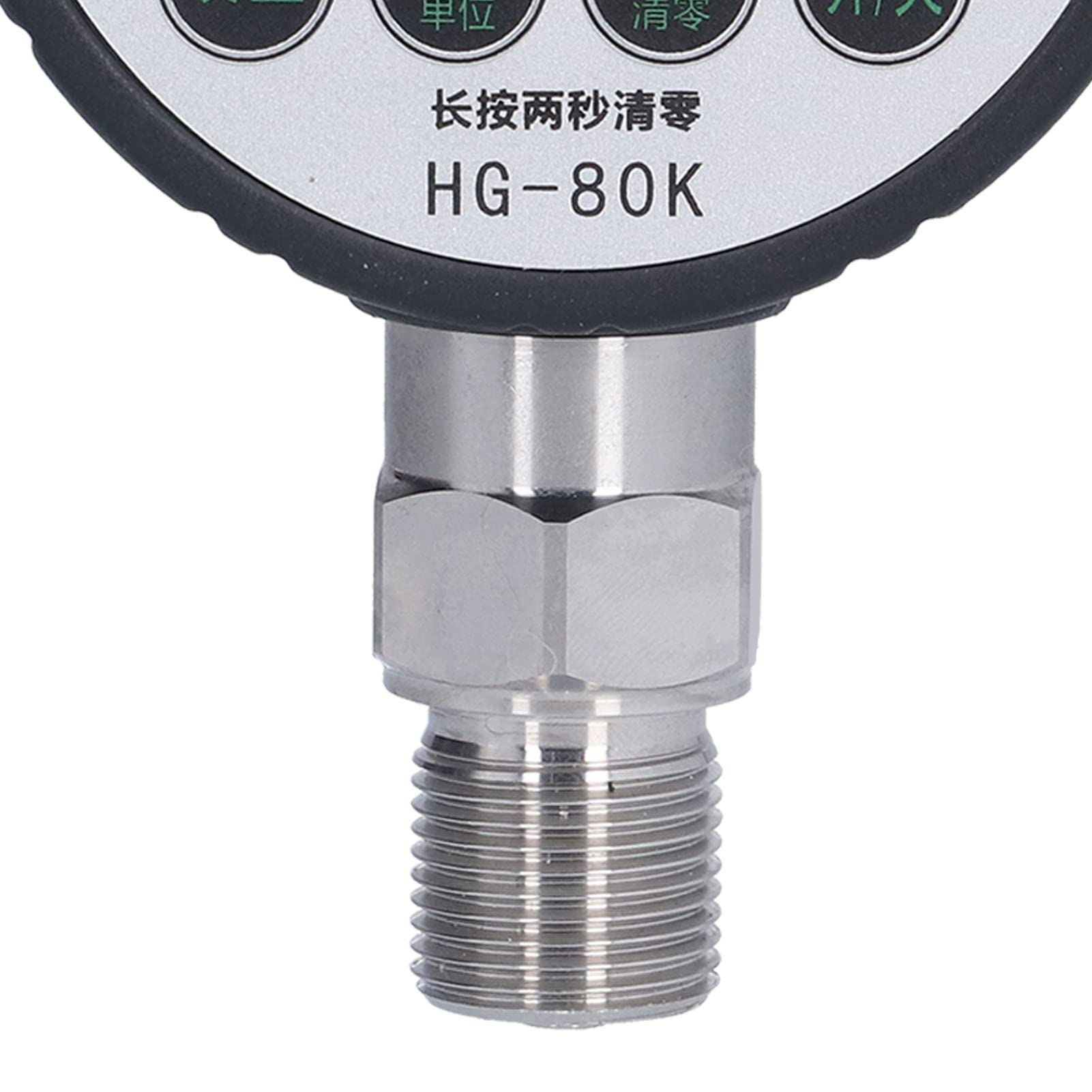 Manómetro digital de presión hidráulica HG-80K, manómetro de presiones de precisión 1.0 con pantalla LCD, acero inoxidable 304