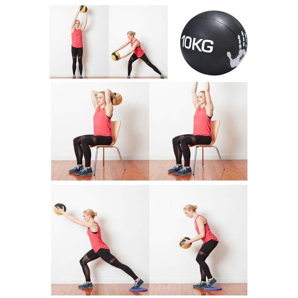 Palle mediche Palla Medica Per Il Fitness A Casa, Palla Di Gomma, Sfera Di Gravità Per Allenamento Della Forza Muscolare Antiscivolo E Anticaduta, 1kg, 2kg, 3kg, 4kg, 5kg, 6kg, 7kg, 8kg, 9kg, 10kg