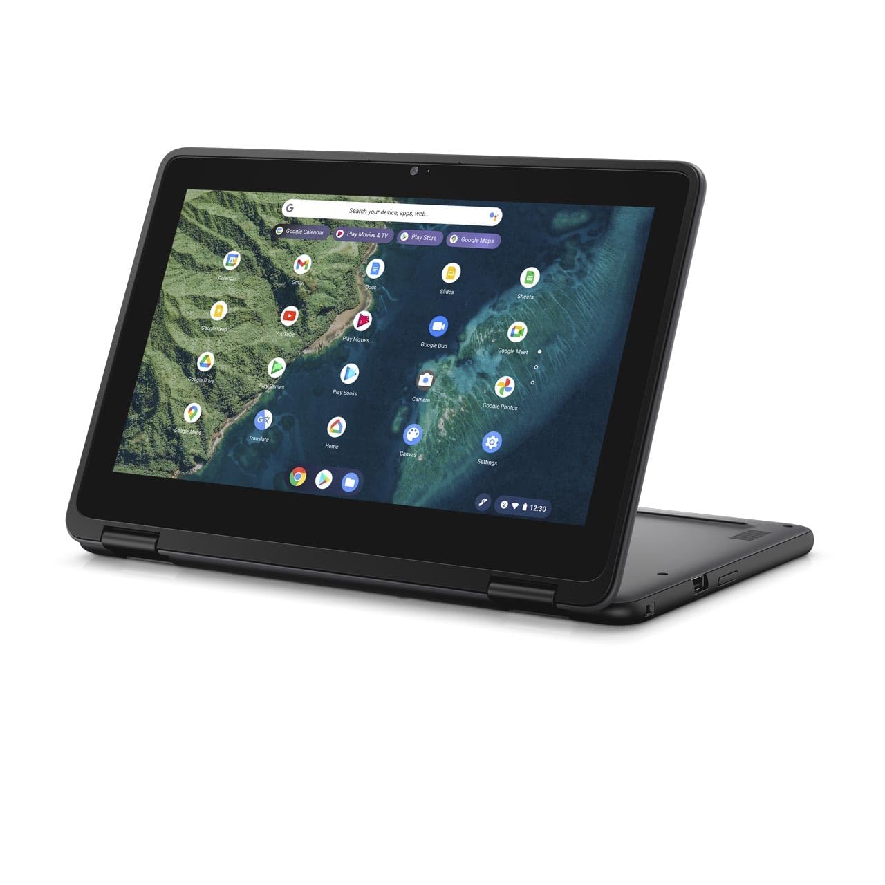 Dell Chromebook 3110, Ordinateur Portable 2-en-1, écran HD 11,6", sans écran Tactile, processeur Intel Celeron N4500, 4 Go de RAM, eMMC 32 Go, Clavier QWERTY US, Chrome OS (Reconditionné)