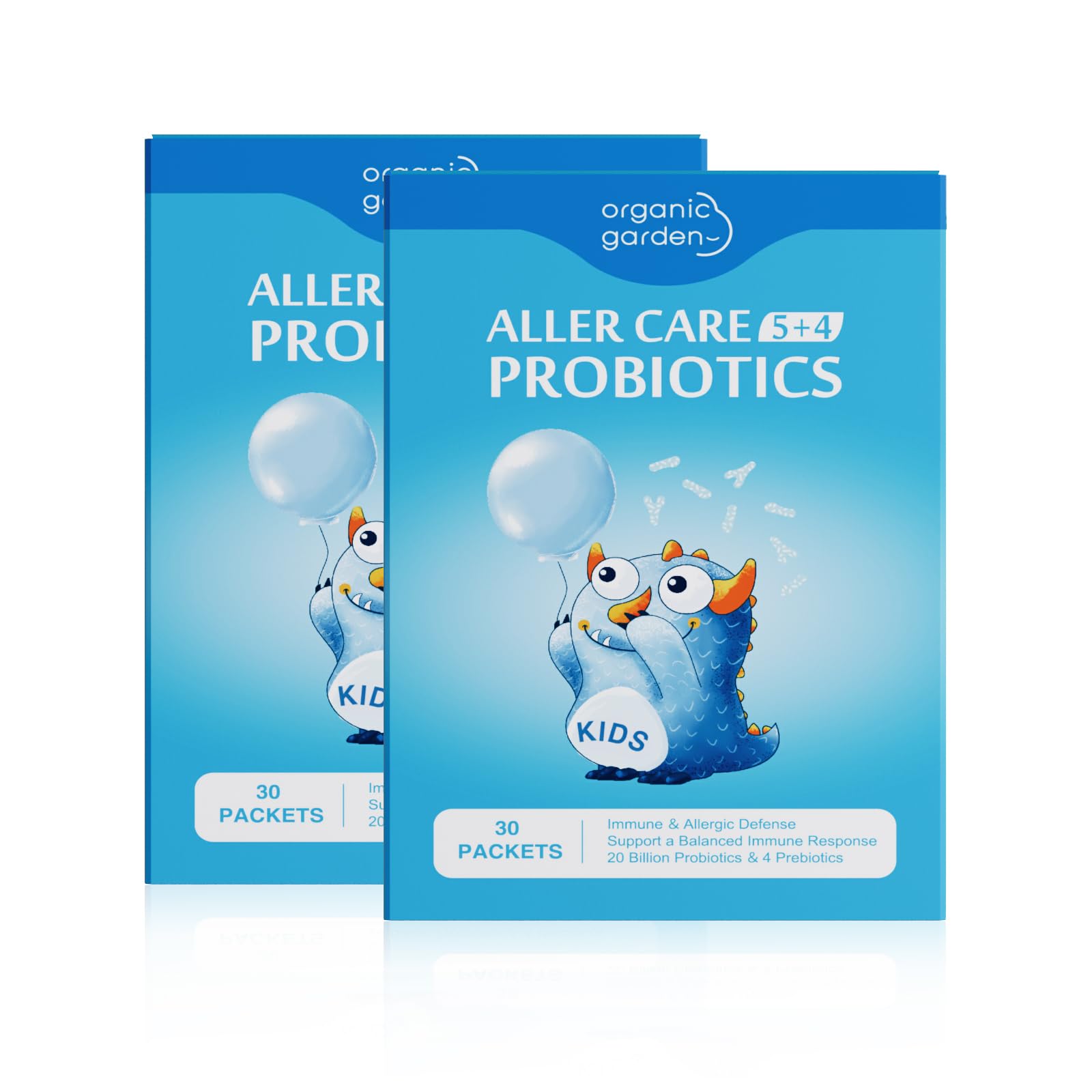 Organic Garden Kids Probiotic Supplement 200 Billion CFU with Prebiotic Fiber Digestive Immune Support Strawberry Flavor 30 Sachets