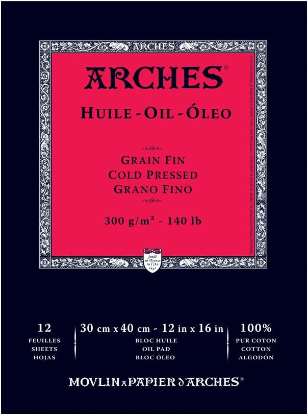 Arches Oil PAD 140LB 12X1612, Multicolor