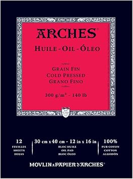 Arches Oil PAD 140LB 12X1612, Multicolor