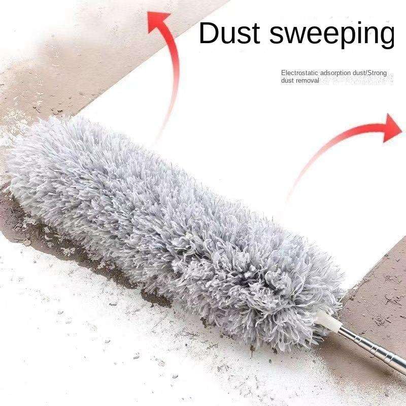 Image of Microfiber Feather Duster Fan Cleaner mop Bendable Head & Extendable Pole 100 Inch Extra-Long Fan Cleaning Duster, Washable Dust Cleaner for High Ceiling Fans, Window Blinds, Furniture & Cobwebs
