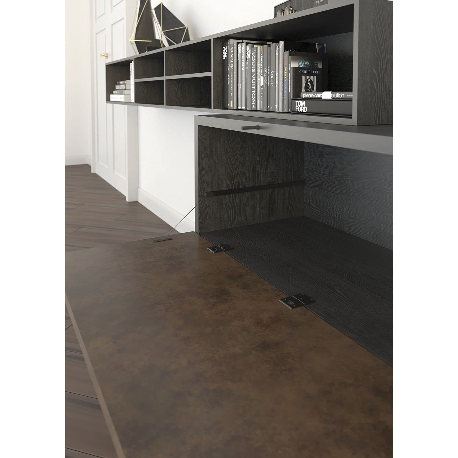 Bremsklappenhalter KIARO S mit Seil, Kunststoff anthrazit