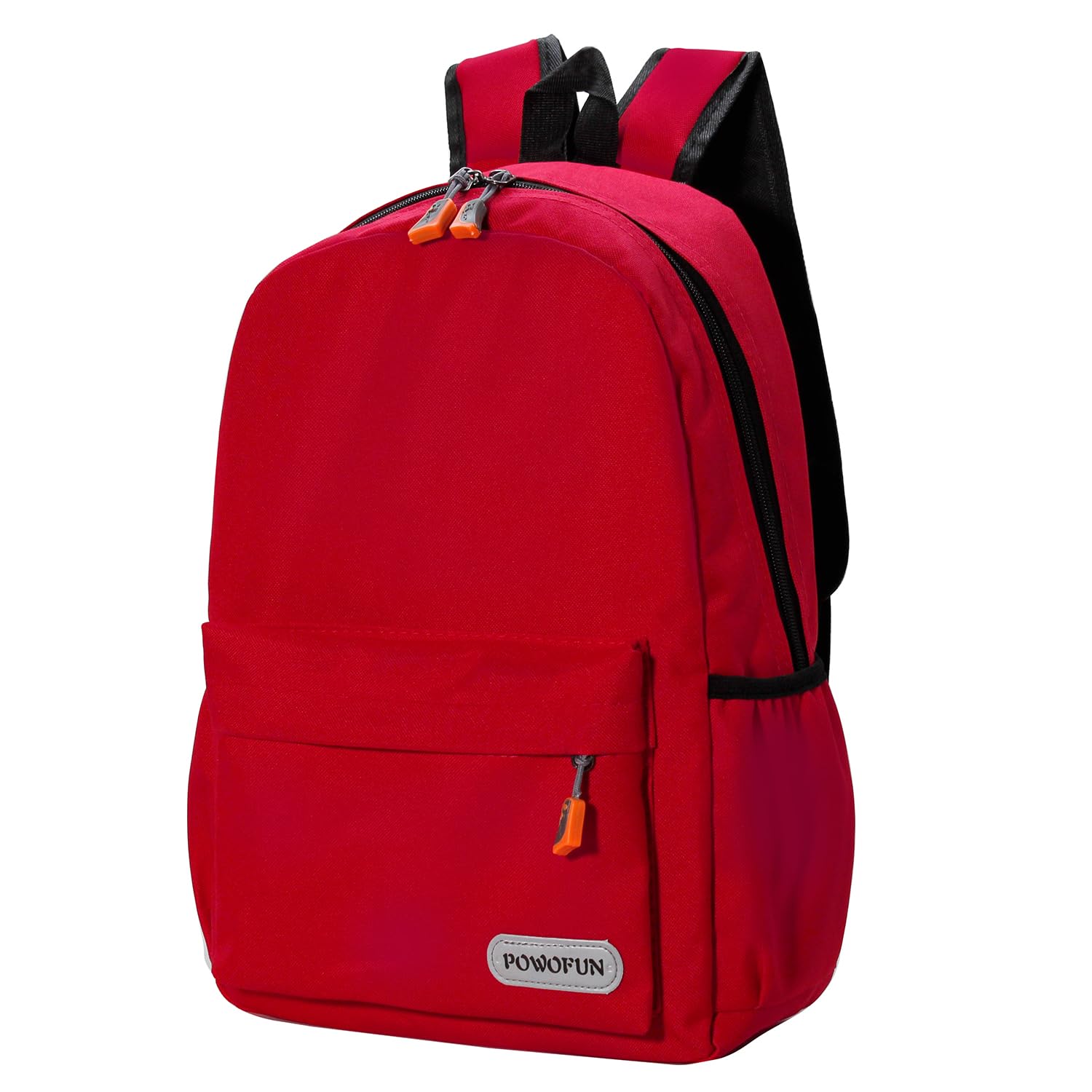 Powofun Girls Red 15 Inch Kids Backpack Lightweight Elementary School Bag Kindergarten Bookbag Casual Travel Daypack Children Backpack For Boys