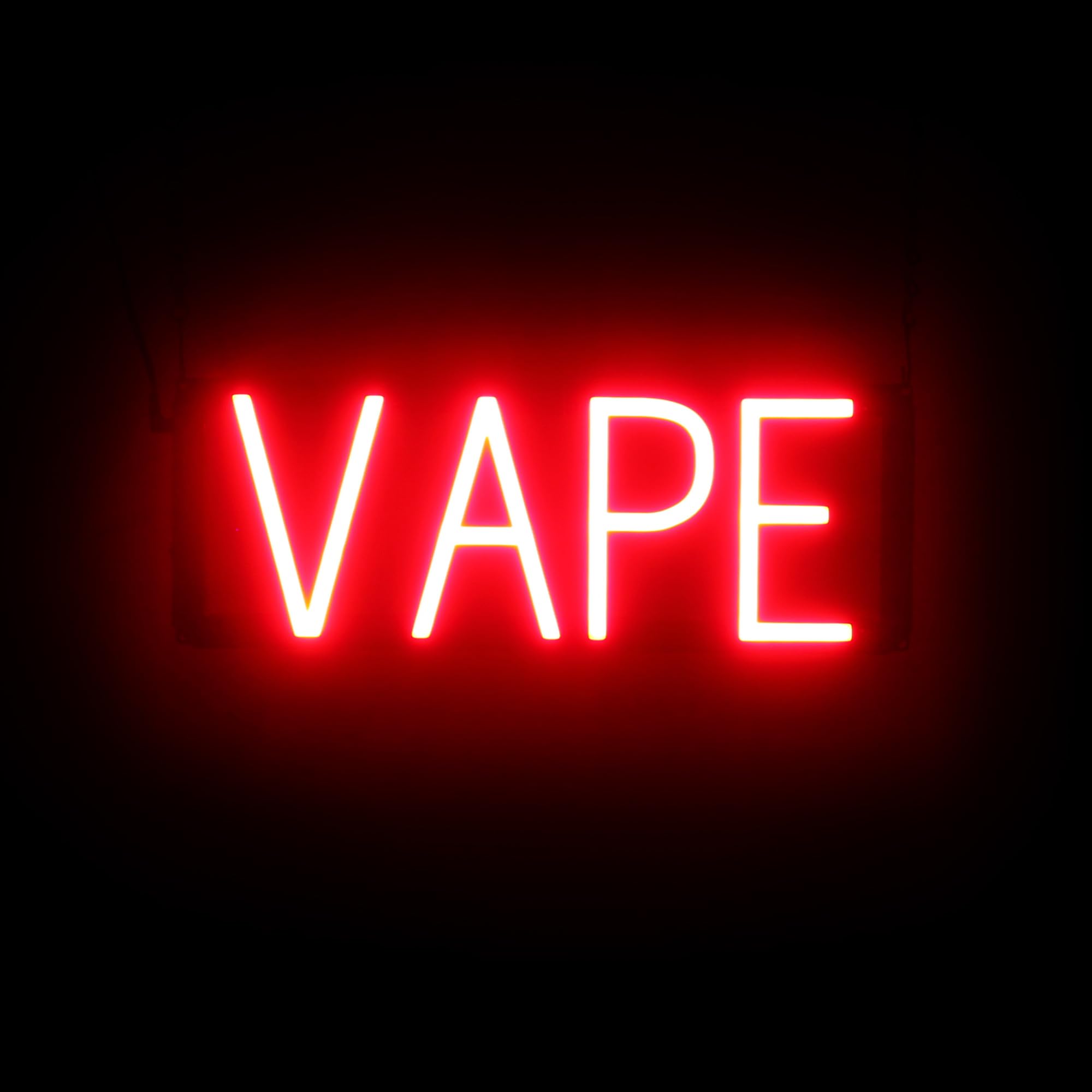 SpellBrite LED Neon VAPE Sign for Business - Red, 17" x 6"