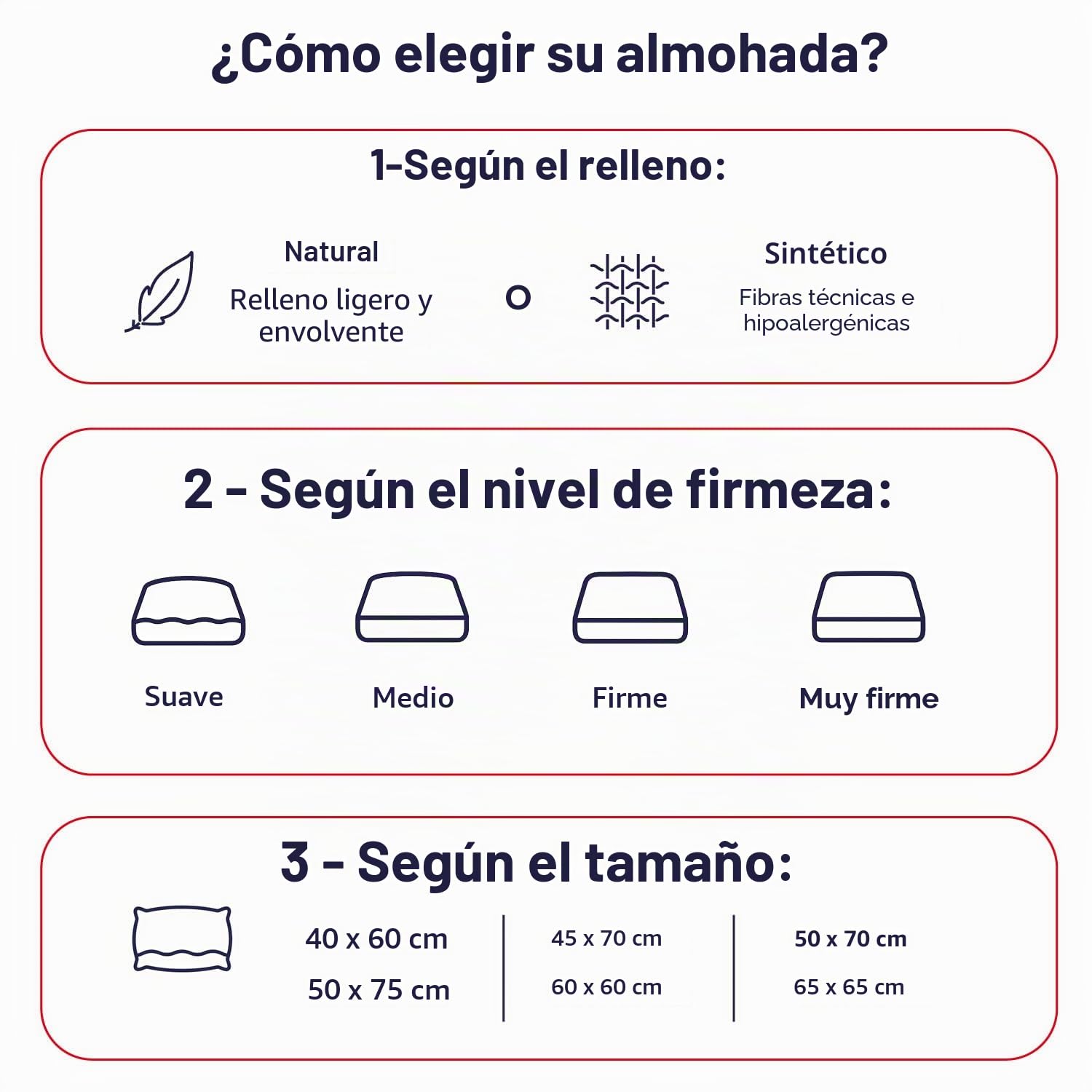 Dodo | Juego de 2 Almohadas Naturales de 60 x 60 cm | Comodidad Firme | 2 Almohadas Meribel 100% Plumas, Suave y termorregulante, Fabricado en Francia, Lavable a máquina a 40 °C