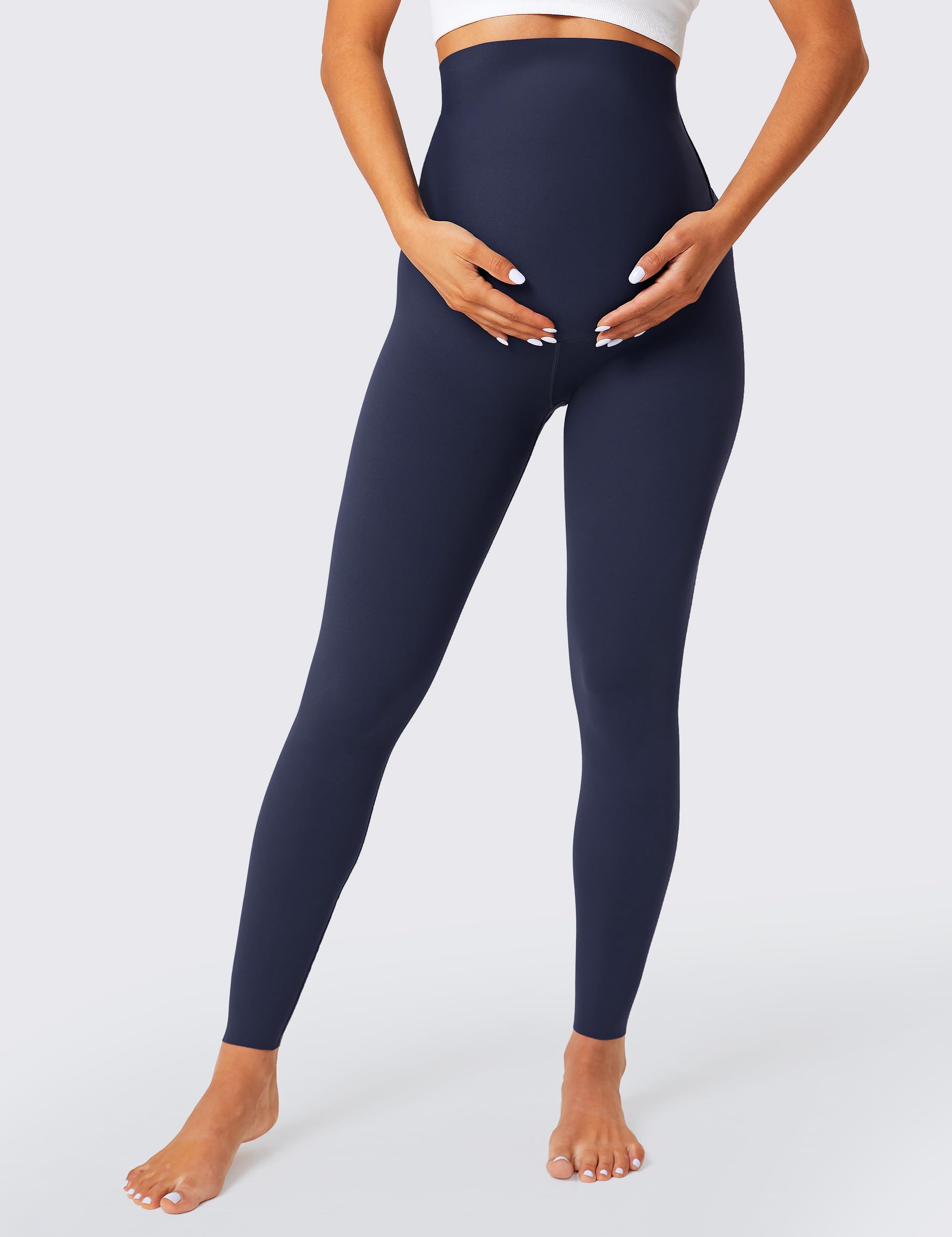 BAYDI Legging de maternité - Legging de gym - Soutien du ventre - Legging de sport de grossesse - Pantalon de yoga doux et soyeux
