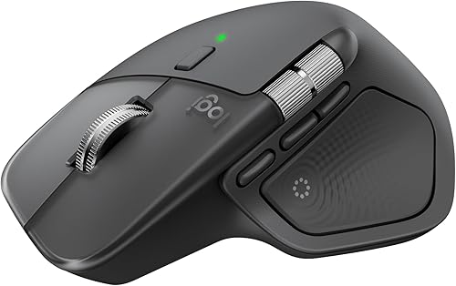 Logitech MX Master 4, mouse inalámbrico ergonómico con retroalimentación háptica de rendimiento avanzado, desplazamiento ultrarrápido, carga USB-C,