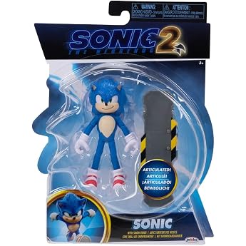 Sonic The Hedgehog 2 The Movie 4 Articulated Action Figure Collection Sonic