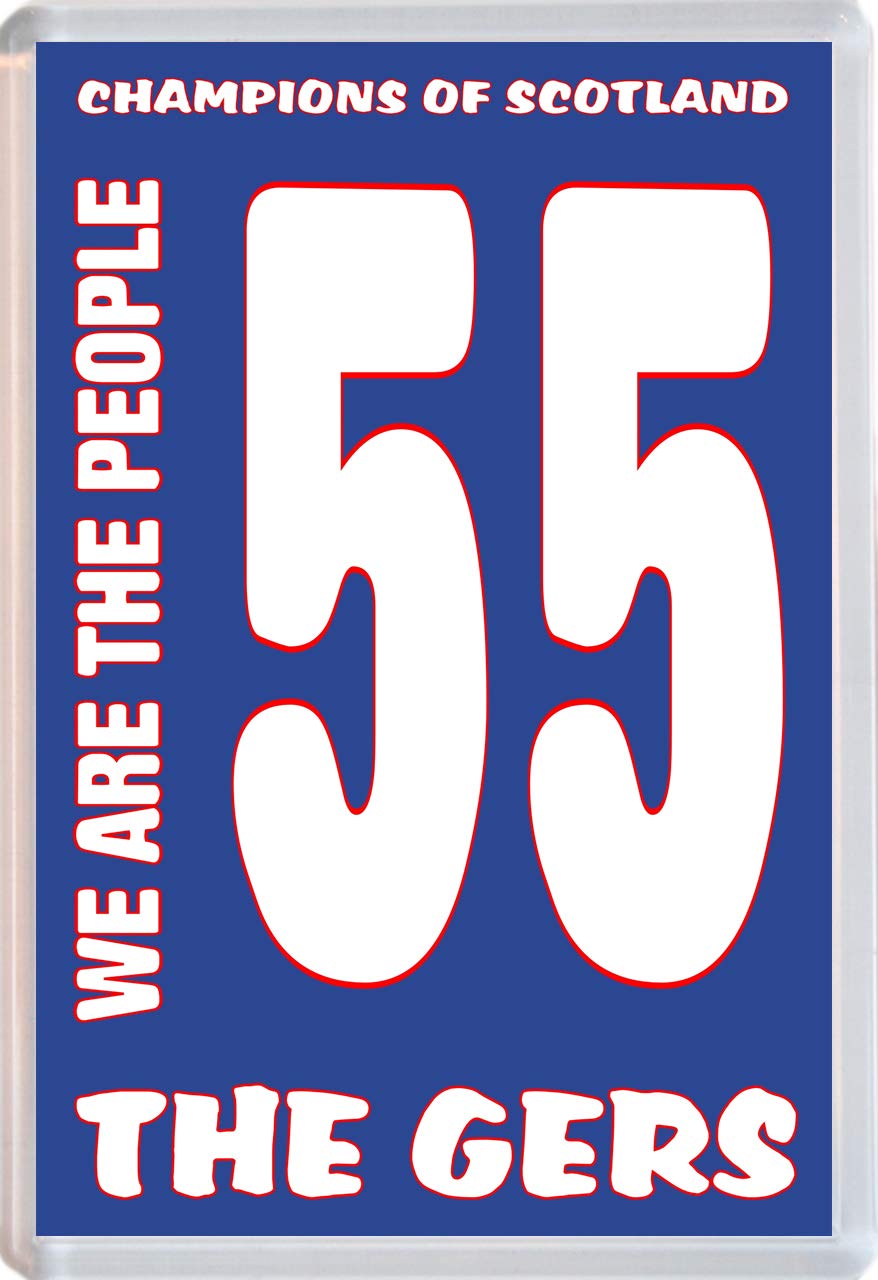 Baked Bean Store Multicolor Rangers 55 - Champions Of Scotland - Jumbo Fridge Magnet/Magnets