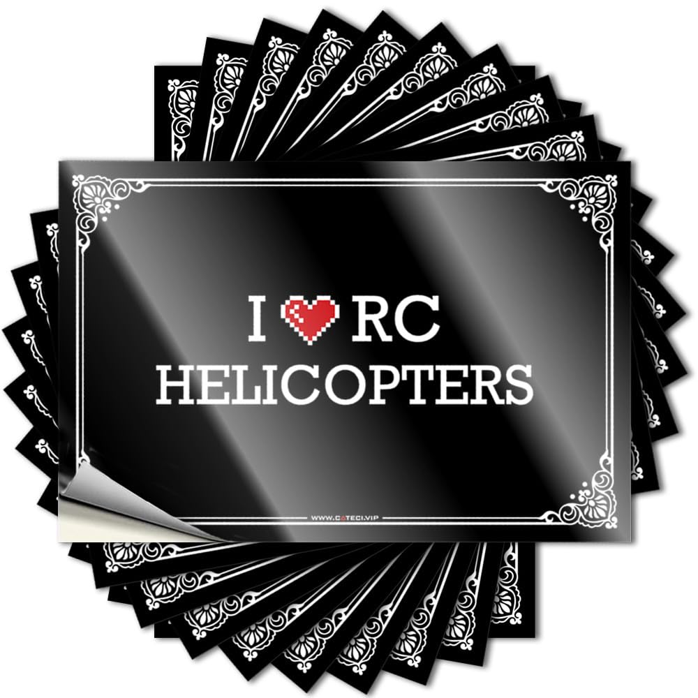 Fzfn Colour I Love Rc Helicopters Gifts Girly - Bumper Case Waterproof Decal(12X18cm)