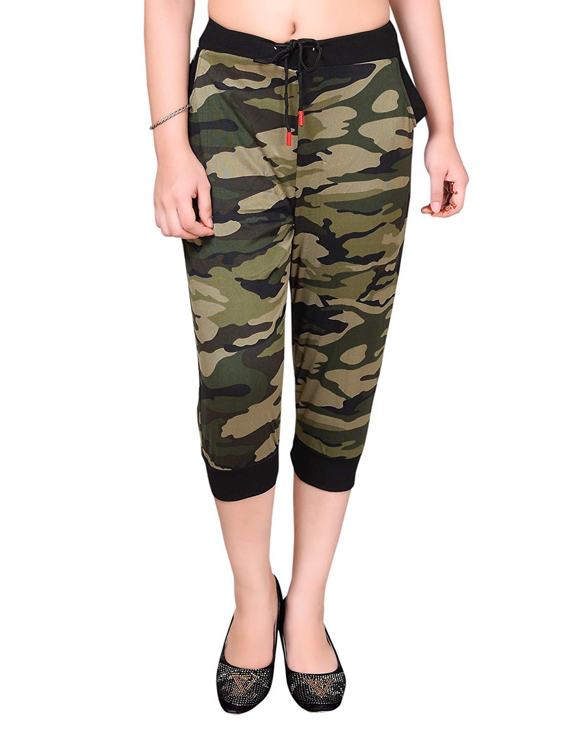 krystle Women's Army Printed Capri-picture-38