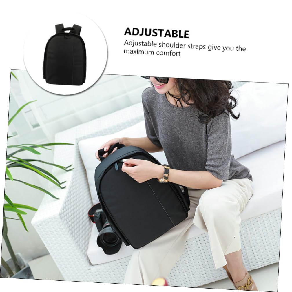 Zerodeko Zaino per Fotocamera Scomparti Multipli, Borsa Portatile per Accessori Fotografici, Spallacci Regolabili per Viaggi e Attività All’aperto