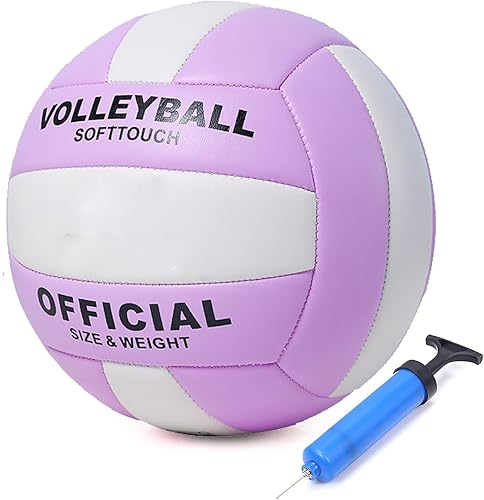 Miniatura 10 de ABAJI Pelota oficial de voleibol más gruesa de poliuretano impermeable antiexplosión 15+ años para niños y niñas, juego de entrenamiento en