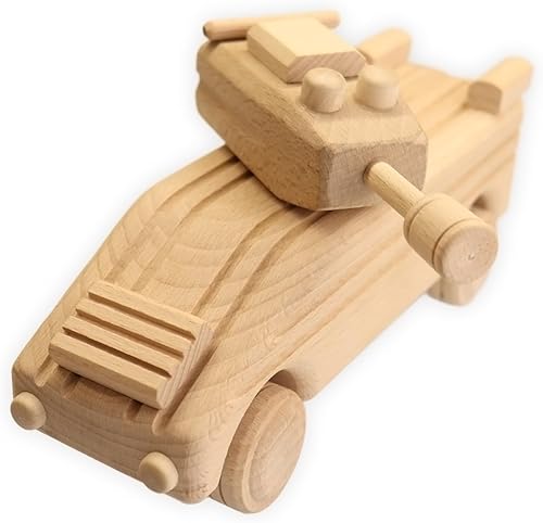 Miniatura 8 de VESPLO Camión cisterna de madera de juguete  Pintura hecha a mano  Vehículo educativo Juguetes para niños pequeños  Juguetes para niños  Juguetes