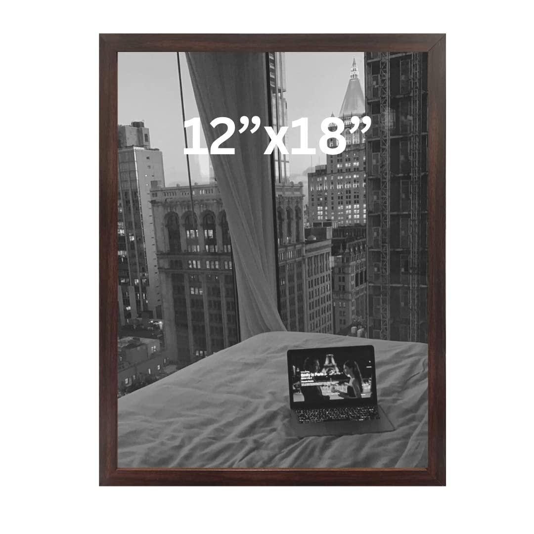AbhiKalpya Art Studio A3 Size Photo Frame For Document, Photo, Quote,Certificate Wall Hanging Picture Frame For Home and Office Wall Decoration,12x18 inch, Brown (One)-image-8