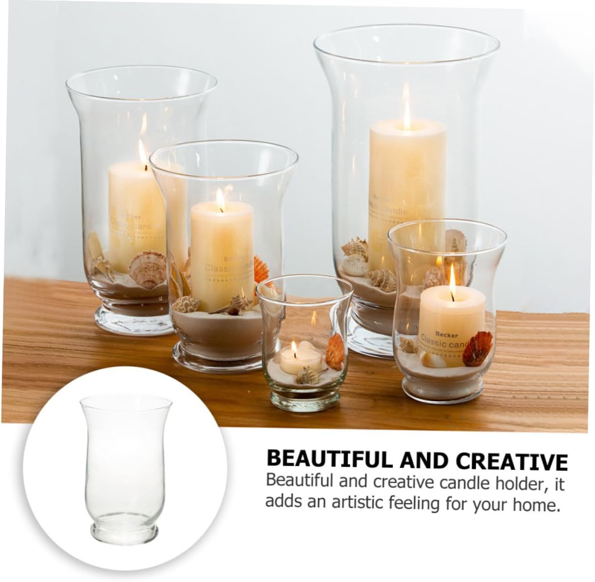 Delicate Transparent Glass Candleholder Decorative Candlestick for Home Decor Unique Artistic Design for Weddings Parties and Room Accents