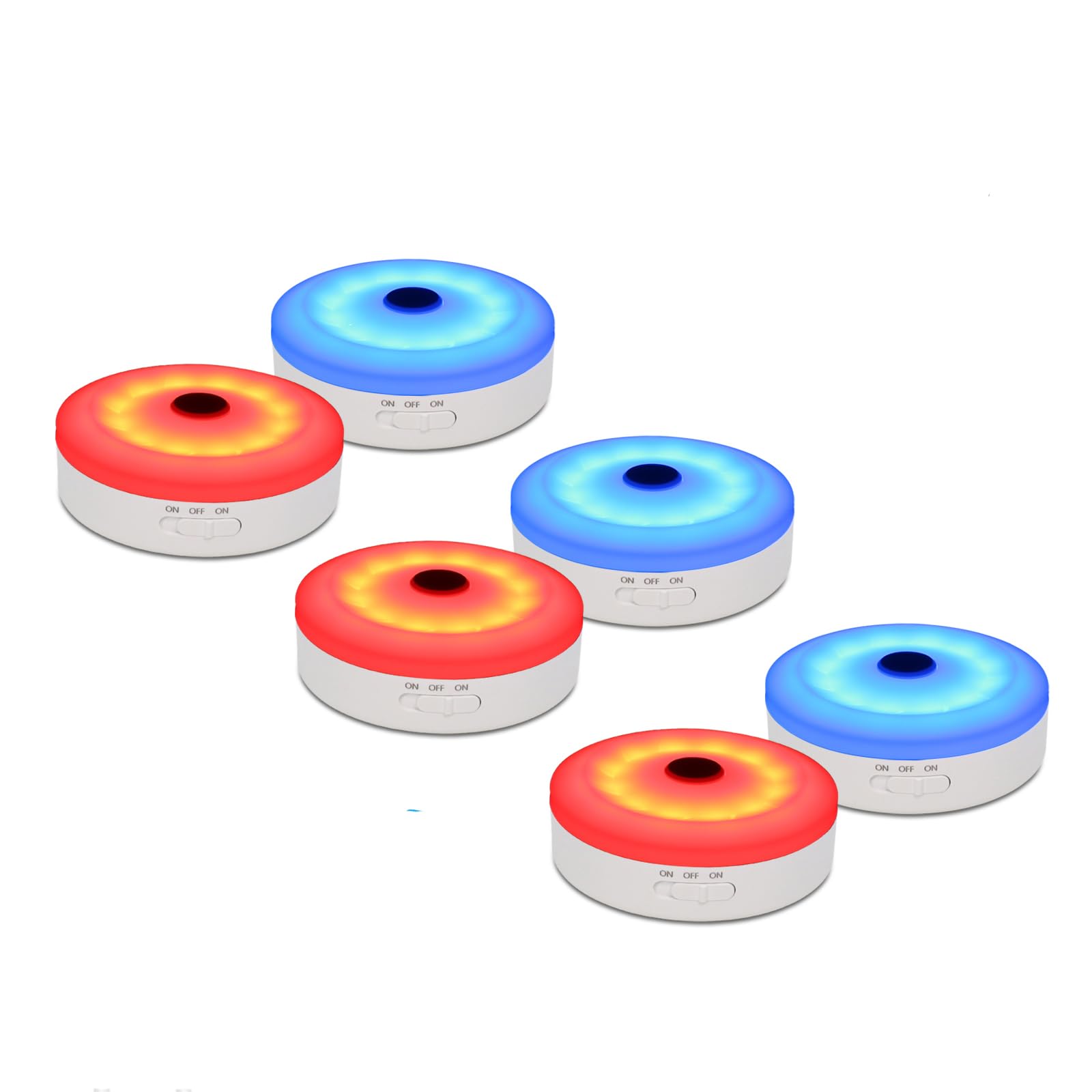 BASON LIGHTINGTap Light, Push Light, LED Puck Lights with Remote, Wireless RGB Rechargeable Puck Light, Night Lights for Closet, Bedroom, Under Cabinet, Wall, 6Pack.