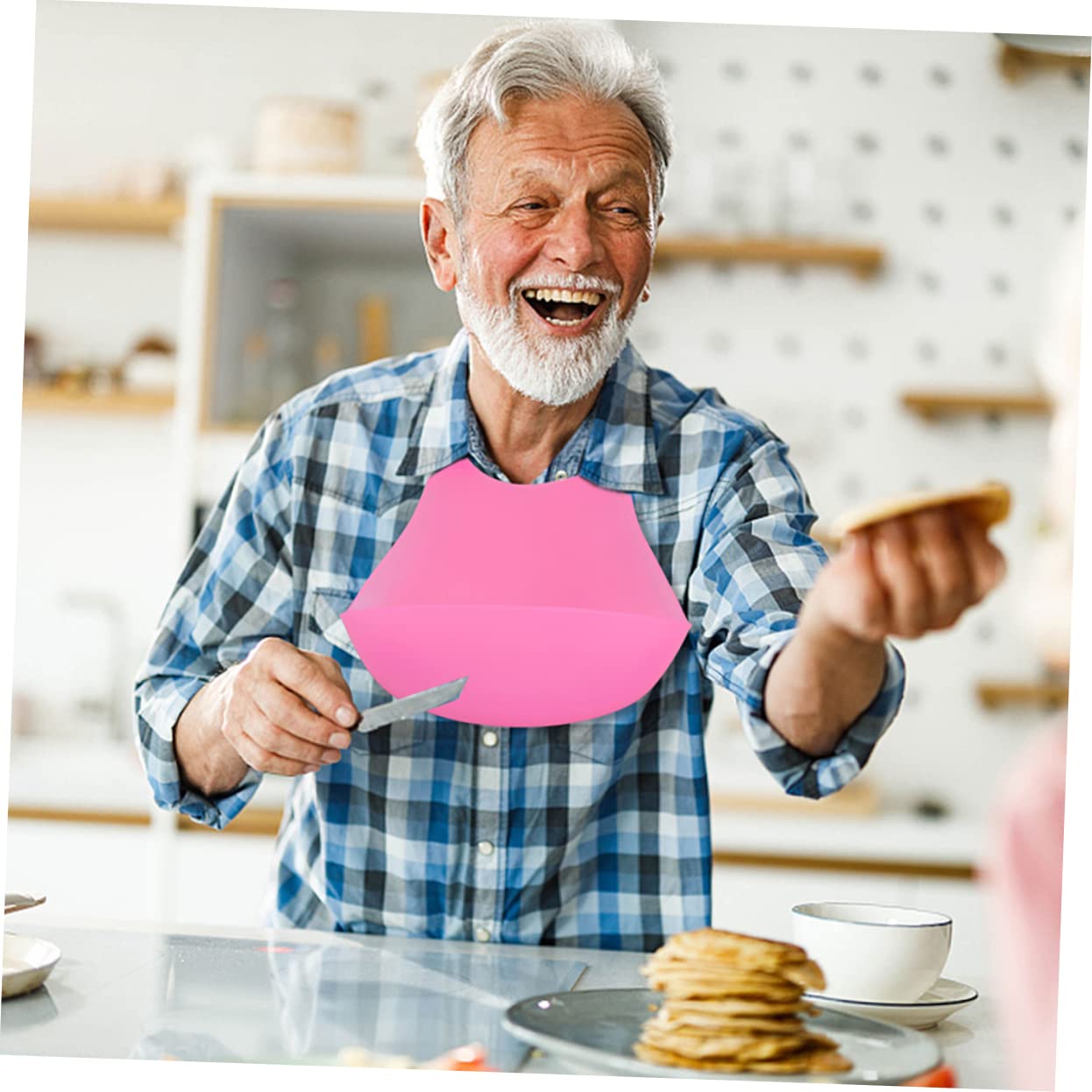 Healeved 3er-sets Silikon-lätzchen Für Erwachsene in Großer Größe Fütterungslätzchen Für Ältere Menschen Leicht Zu Waschen 2 Stück X 3