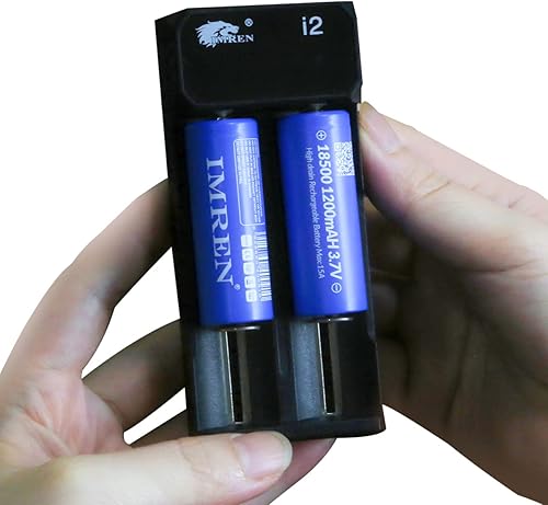 Miniatura 6 de IMREN 4 baterías 18500, 4 unidades IMR 18500 3.7V 1200mAh batería recargable para linterna, luz solar de jardín con botón superior