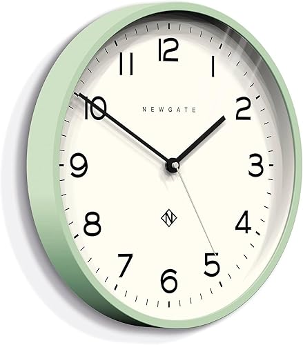 Miniatura 10 de NEWGATE® Reloj de pared con eco número tres Reloj redondo moderno 14.5 pulgadas Rojo Números fáciles de leer Ideal para cocina, sala