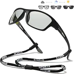 HCYCFY Óculos de sol fotocromáticos polarizados para homens e mulheres, proteção UV, ciclismo, condução, esportes