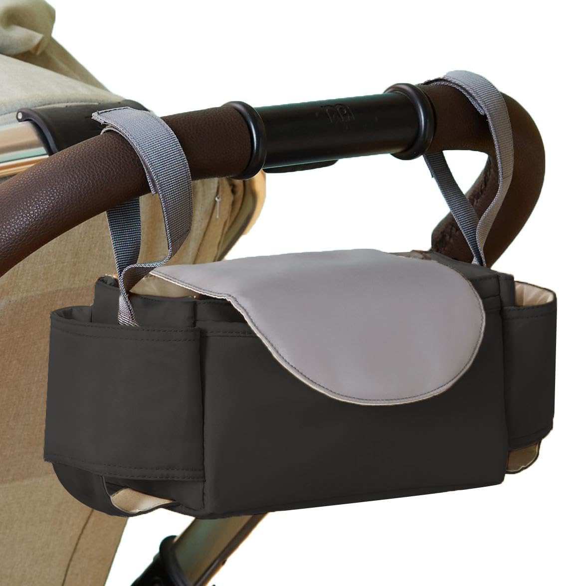 HAGOT Baby Pushchair Organiser, Baby Pushchair Pram Cup Holder Bags, Mummy Bag, Universal Fit All Buggy Models