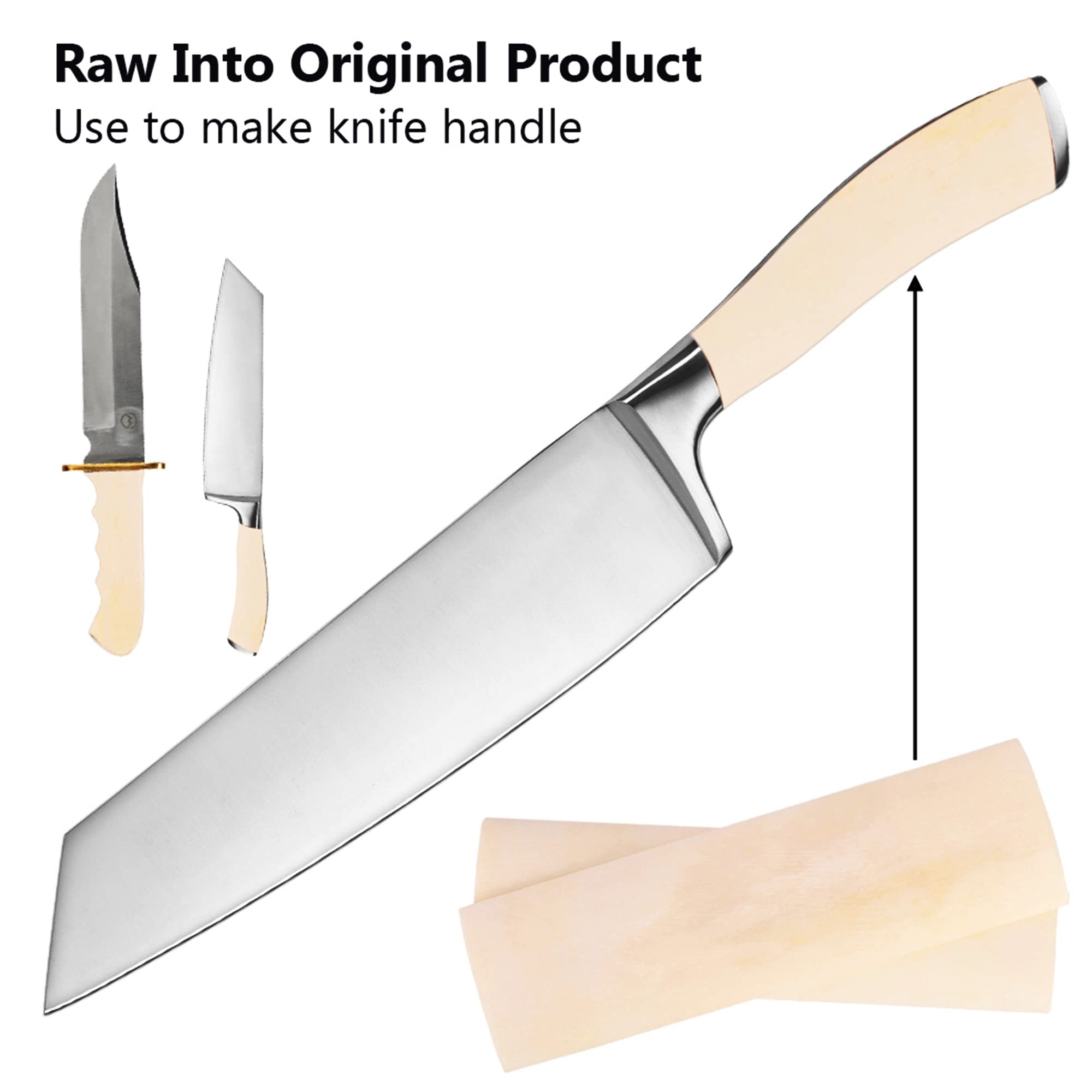 Buddha4all Smooth Rounded Bone Scales Handle Pair Set Knife Making Blanks Blades Knives (5 INCH) …