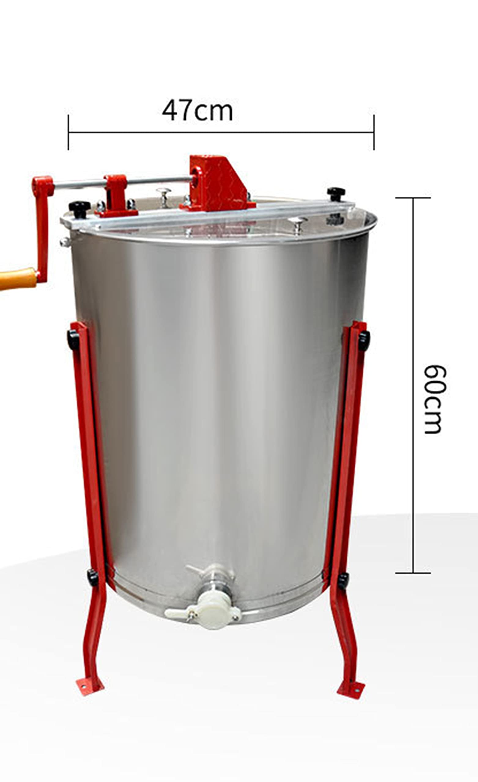 Agitatore manuale per miele Macchina per la separazione del miele in acciaio inossidabile Macchina per la pressa per miele in acciaio inossidabile a quattro telai Prendi il miele 4 Estrattore per ap