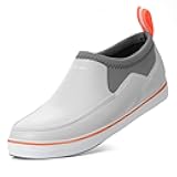 Men's Deck Shoes, Short Deck Boots Rain Boots Waterproof Rain Fishing Shoes Slip-on Rubber Loafers Lightweight Shoes for Walk Boating Sailing & Gardening