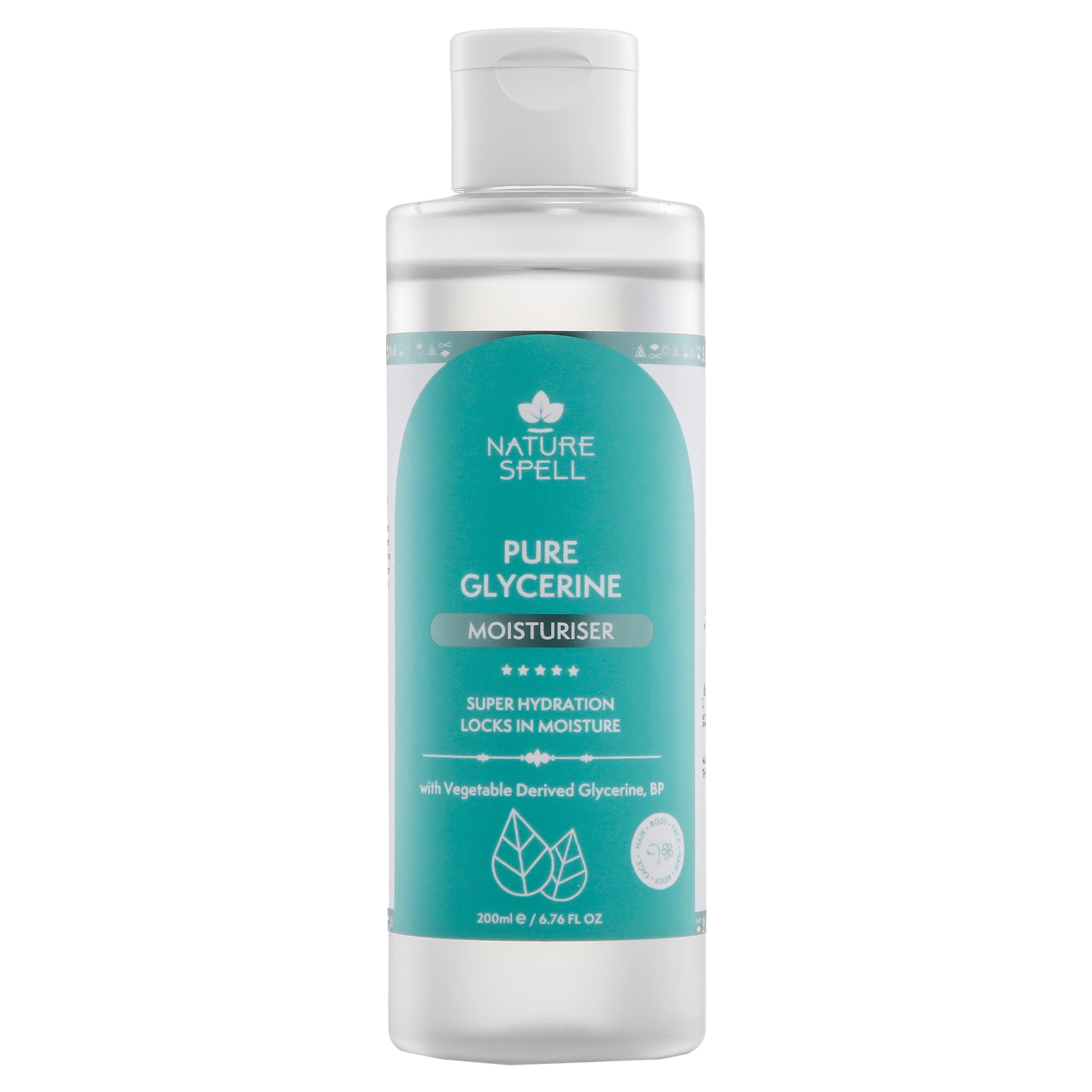 Nature Spell100% Pure Vegetable Glycerine for Face and Body, Moisturises & Refreshes, For All Skin Types, Vegan, 200ml