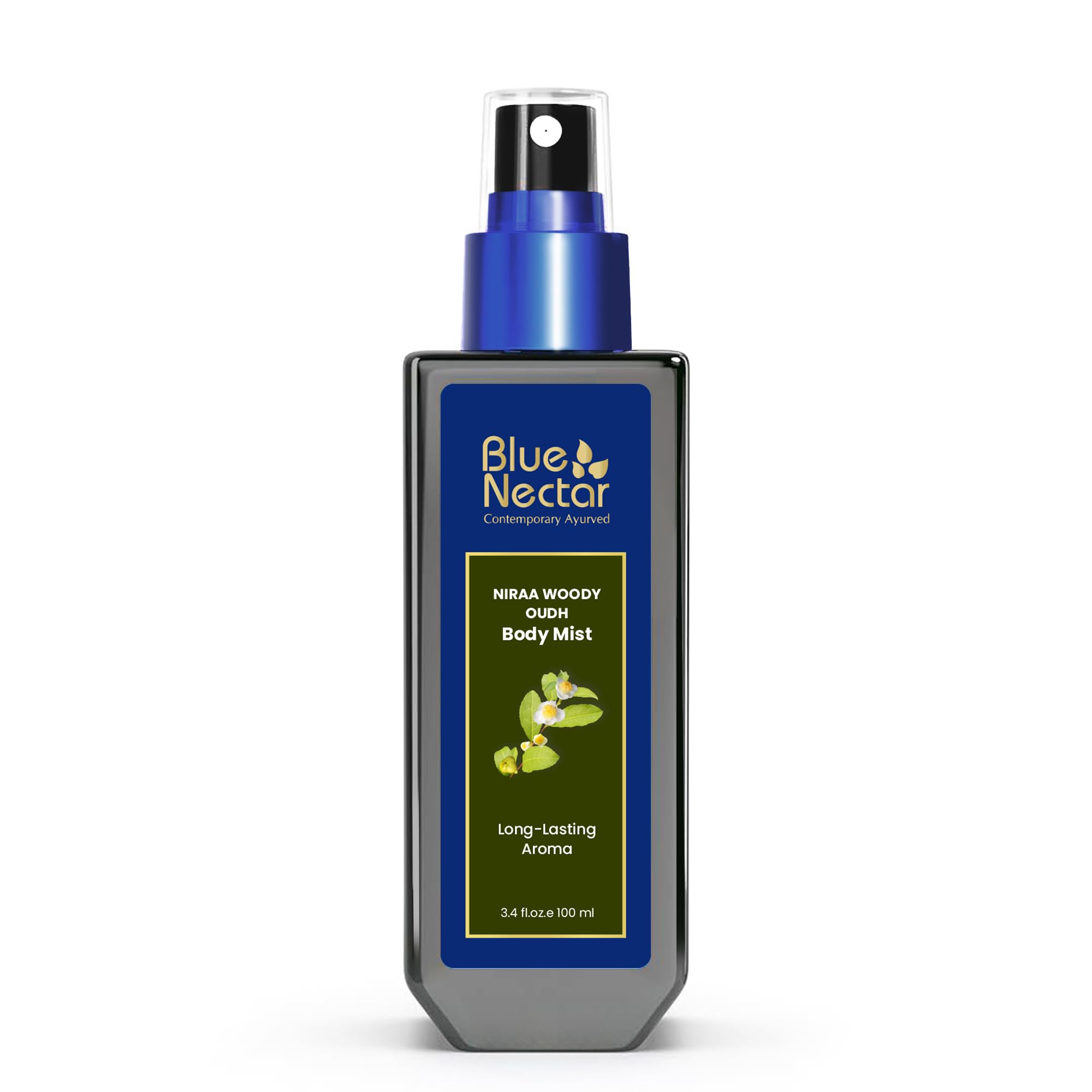 Blue Nectar Niraa Woody Oudh Body Mist for Hydrating Long Lasting Fragrance (100ml)