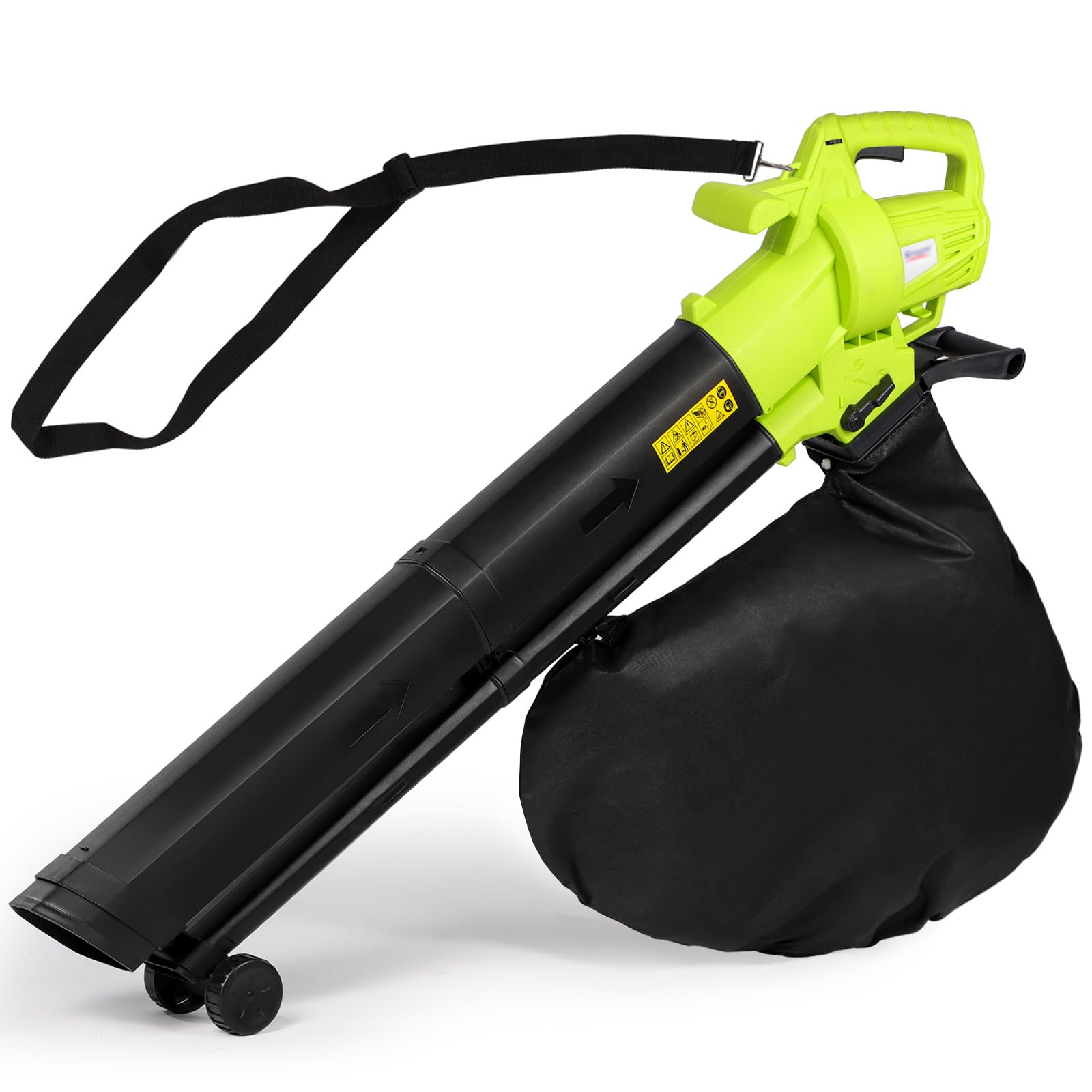 Stream Leaf Blower and Vacuum 3000W Corded Garden Vacuum, 3 in 1 Leaf Blower with 35L Collection Bag, 10m Cable, Shoulder Strap & Wheels, Garden vacuum for Patios, Gutters, Driveways & Lawns