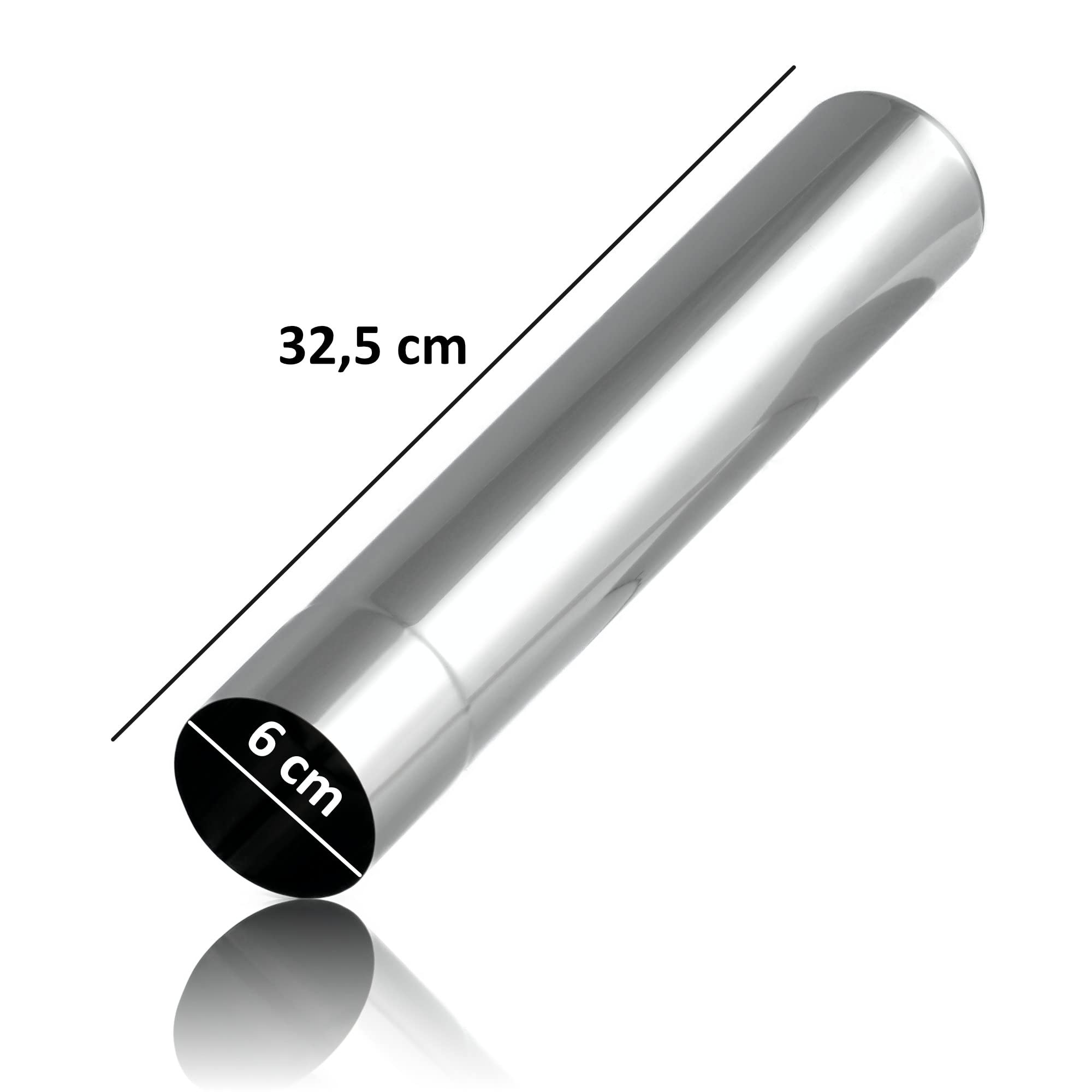CampFeuer Rura piecowa ze stali nierdzewnej, 1 sztuka, Ø 6 cm, rura kominowa, rura piecowa, długość 32,5 cm, przedłużenie rury kominowej, rury kominowej, rury spalinowej, pieca, komina ze stali