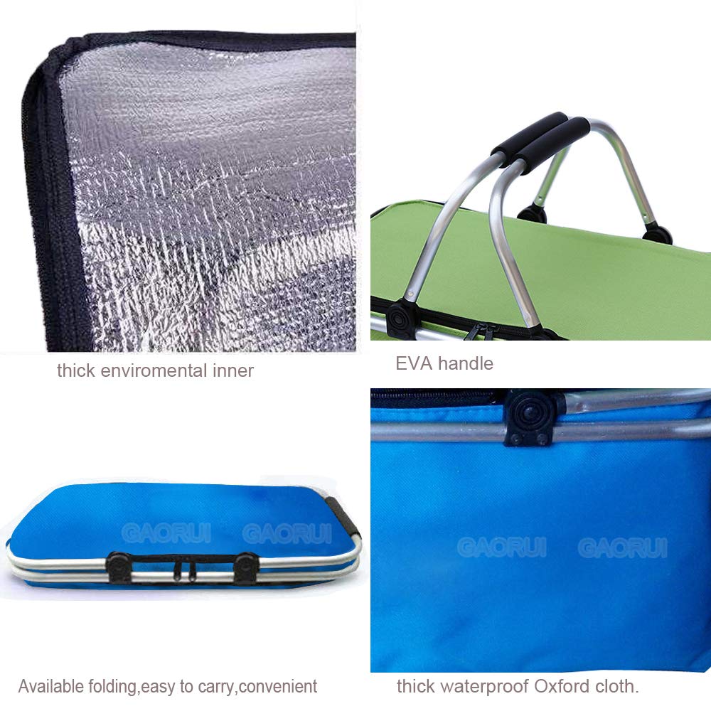 Lyndee borsa termica pieghevole per picnic campeggio sport spiaggia