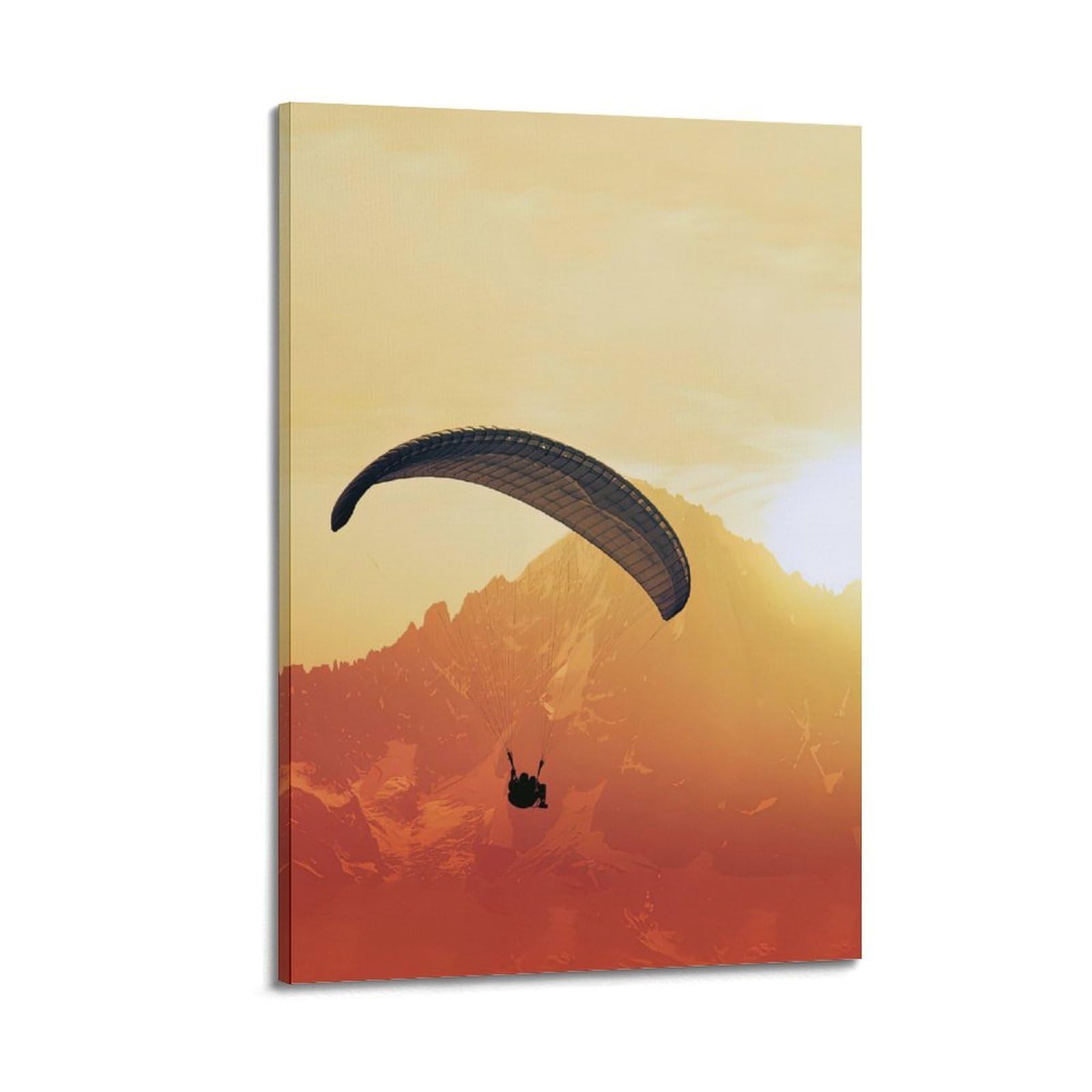 OKAHYS Outdoor Extreme Sports Paragliding Poster Decorative Painting Canvas Wall Artworks Picture 20x30inch(50x75cm)