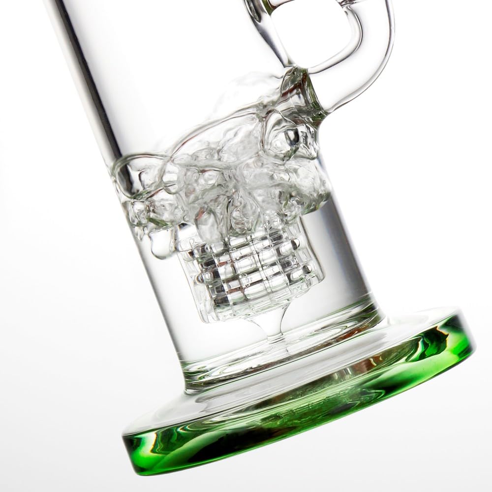 Bong en Verre avec Cage à Oiseaux à l'intérieur, Pipe à Eau en Verre de 21 cm avec Bol de 14,5 mm