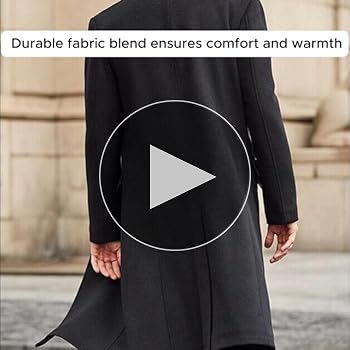 MIPPO® Men's Casual Trench Coat Slim Fit Notched Collar Long