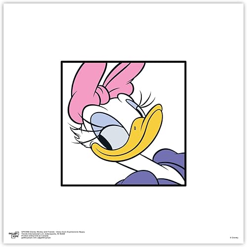 Trends International Gallery Pops Disney Mickey and Friends - Arte de pared Happy Duck Expressions, versión sin marco, 12 x 12 pulgadas