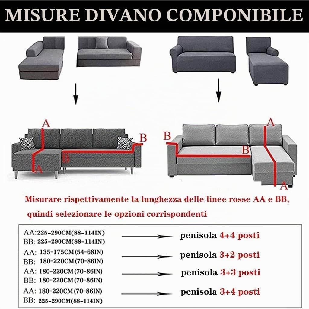 Copridivano, copridivano retrattile stretch angolare 1/2/3/4 sedile copridivano stretch retrattile (sono necessari 2 divani angolari a forma di L)
