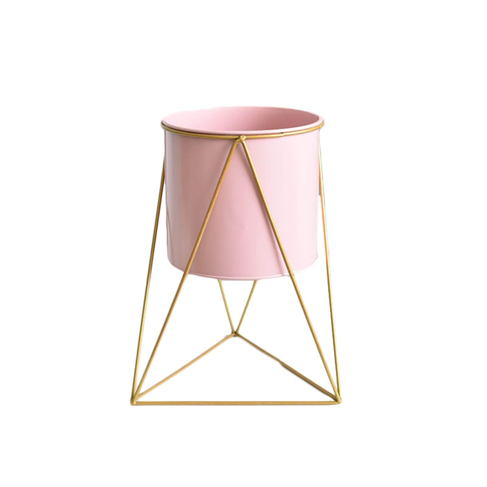 ANBOX Blumentöpfe, Bodenständig Zuhause Büro Blumenkasten Stilvoll Nordischer Stil Eisen Art Blumentöpfe (Farbe : Pink-Large)