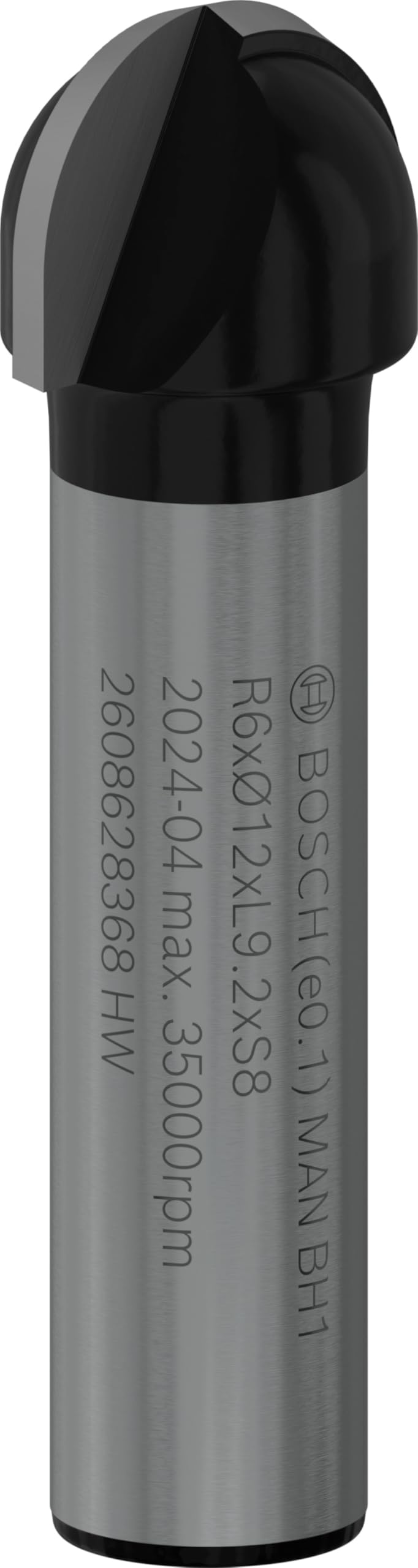 Bosch 2 608 aksesuarı 628 368 oyuklu freze Ç 8 mm, R1 6 mm, D 12 mm, U 9,5 mm, G 40 mm