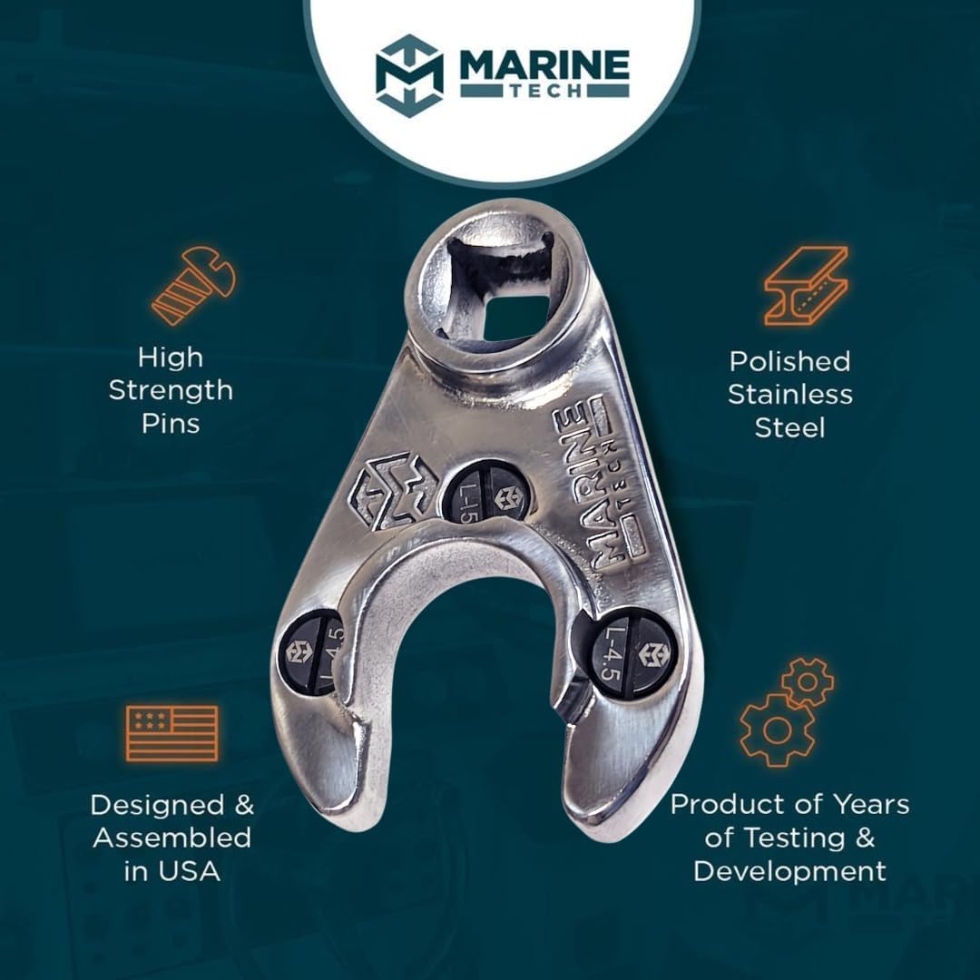 Marine Tech Tools 38mm Pin Wrench (AMT0304) with L-4.5 Pins, Fits Seastar Steering Cylinders, Four Stroke Yamaha V6 & Non-VMAX 2 Strokes, Yamaha Tilt Trim Spanner Wrench, Replaces Obsolete AMT0004