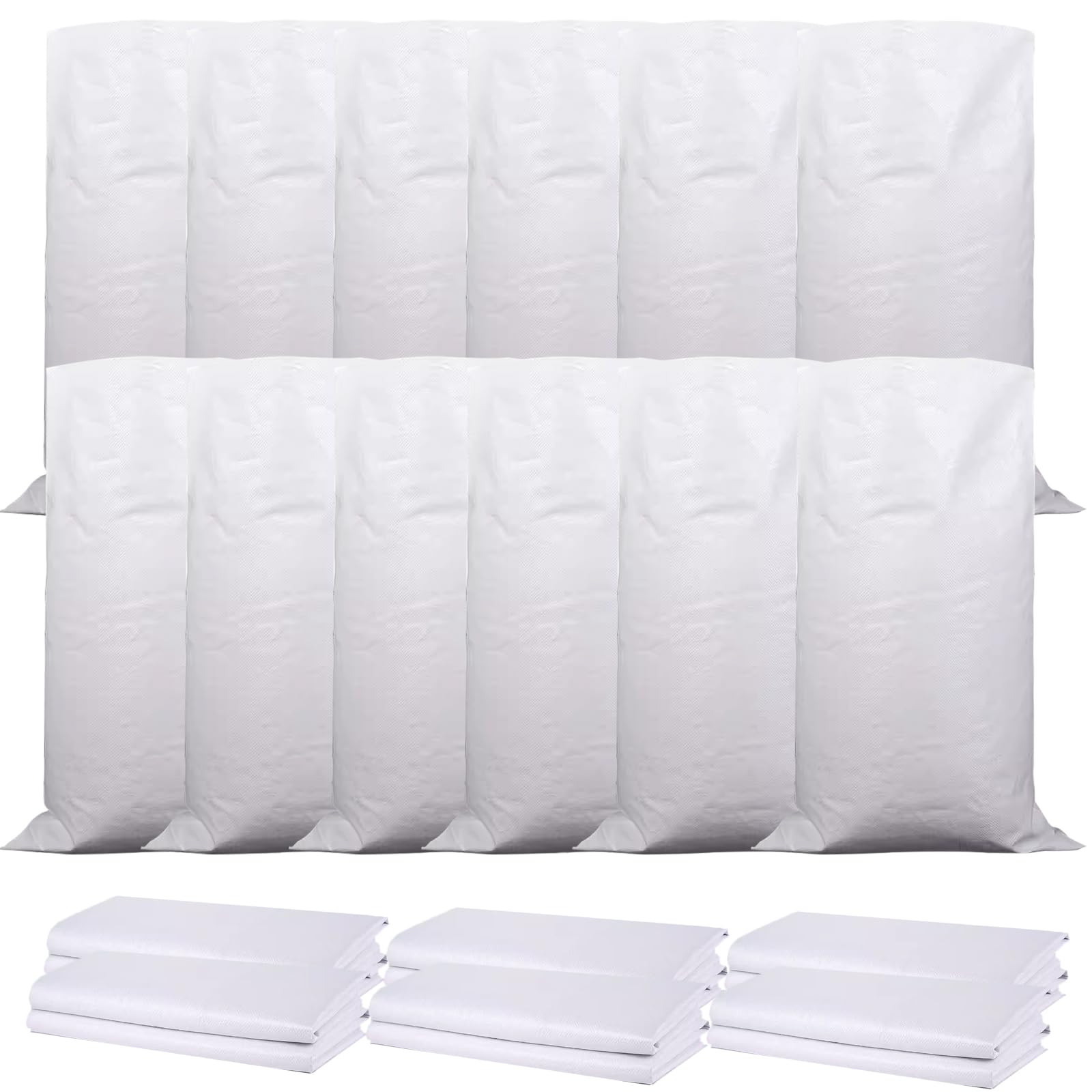 Denylo pro 6 Pack Potato Sack Race Bags for Adults Outdoor Lawn Games Bags 40 X24 Inch Large Natural Burlap Bag for Outdoor Sports Games, Birthday Parties, Outdoor Family Gatherings, White (6)